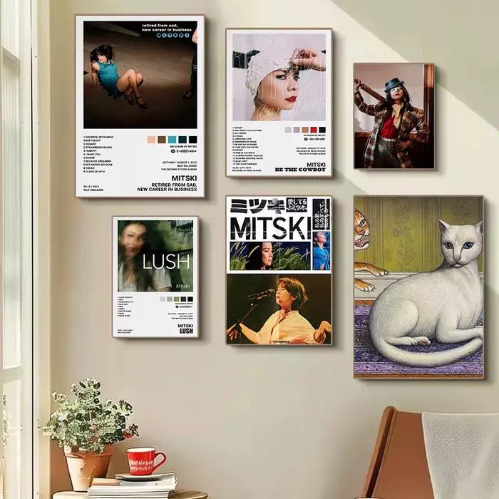 Poster esthétique sur toile avec portrait de la chanteuse pop M-Mitski