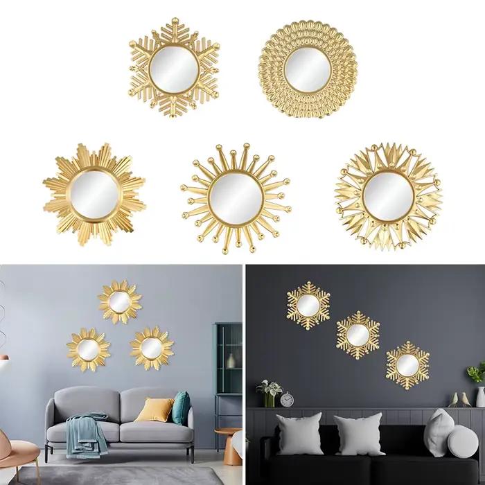 Miroir décoratif moderne à cadre doré