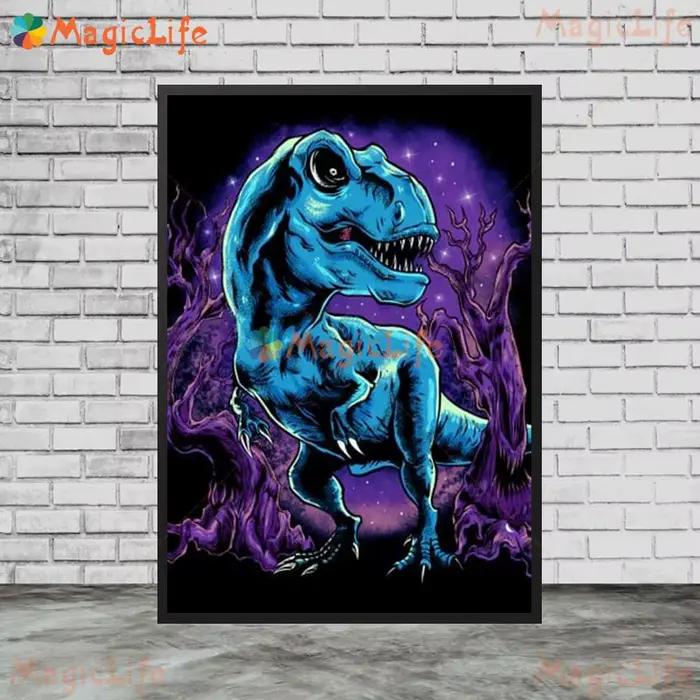 Affiches de dinosaures jurassiques couleur dessin animé dinosaure