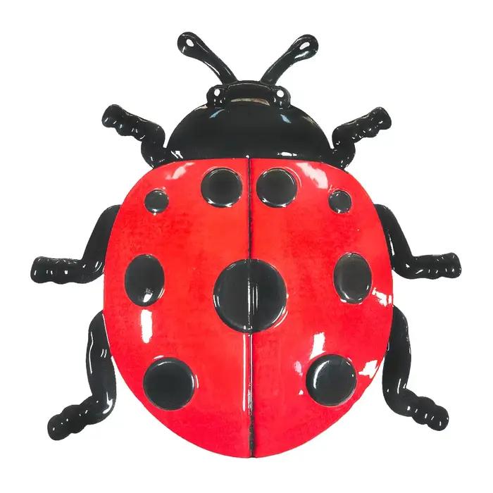Charmante décoration murale en fer forgé en forme de coccinelle