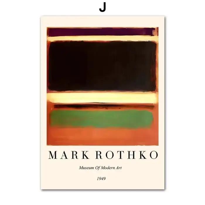Mark Rothko – toile d'art mural rétro abstrait