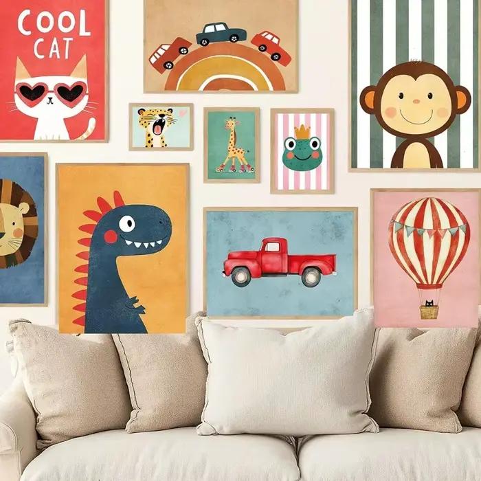 Affiches d'animaux amusants