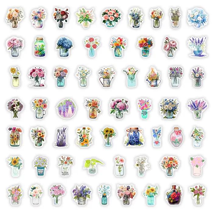 Autocollant de fleur esthétique