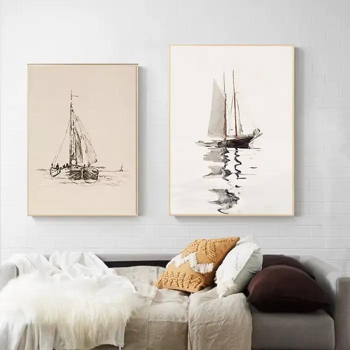 Affiche d'art vintage sur toile imprimée