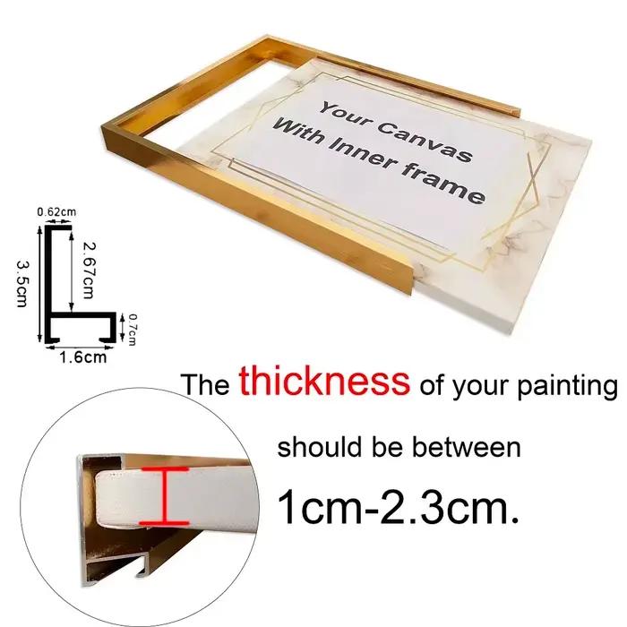 Cadre photo personnalisé en alliage d'aluminium DIY