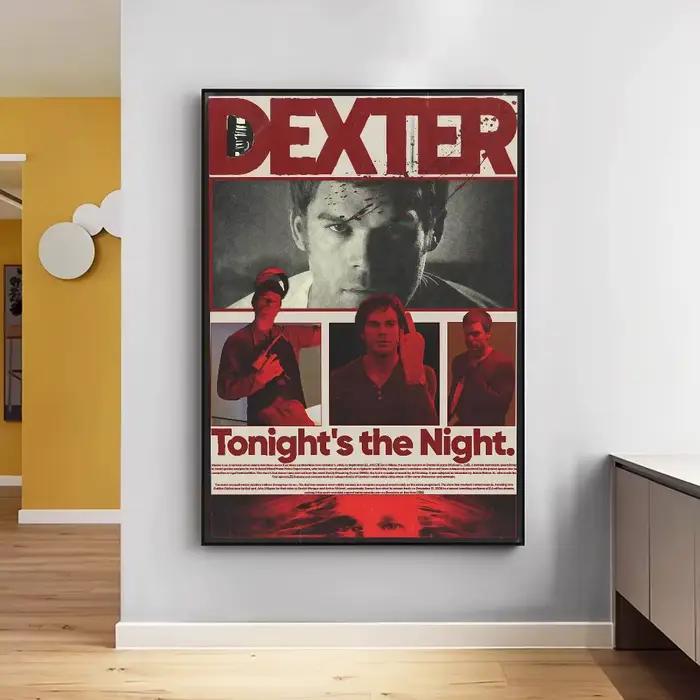 D-Dexter Michael C.Hall – affiche d'art auto-adhésive TV classique