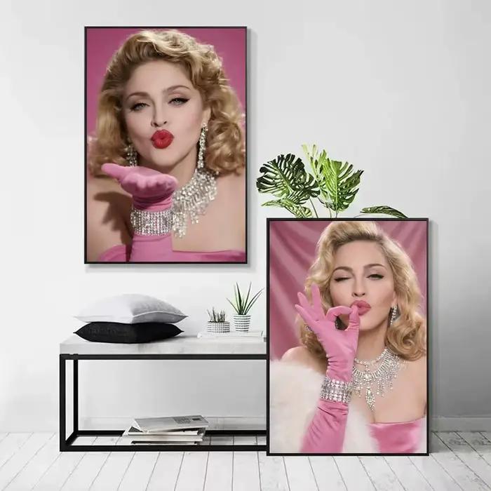 Affiche autocollante de la chanteuse Madonna