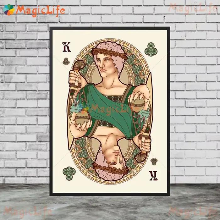 Reine roi nouvelles cartes à jouer Vintage Poker mur Art toile peinture décor à la maison photos murales pour salon affiches sans cadre