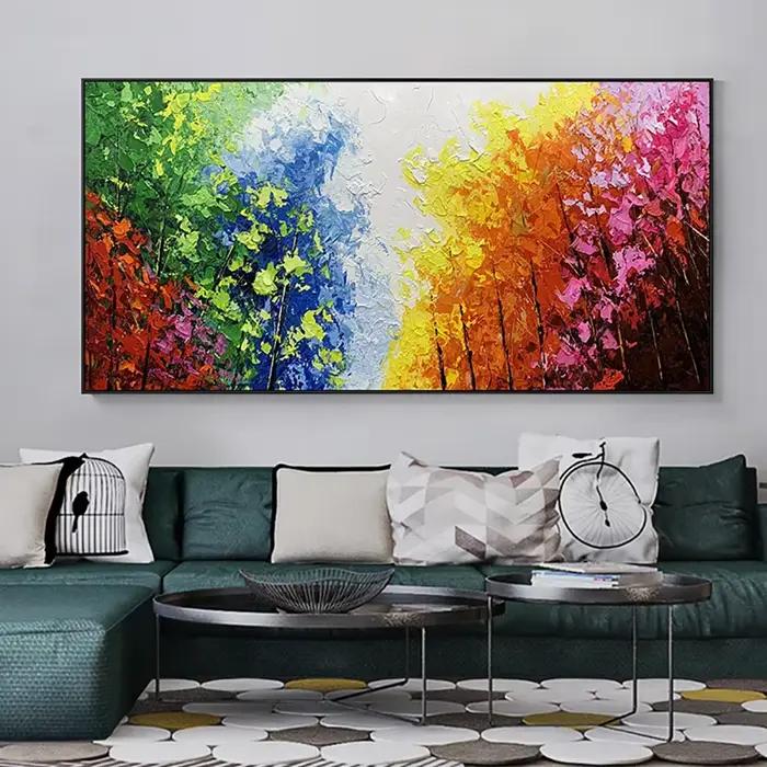Grande peinture sur toile d'art mural moderne