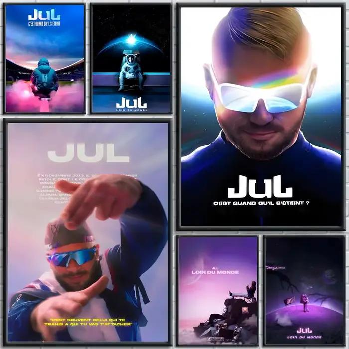 Jul album affiche de musique HD auto-adhésif étanche Art mural idéal pour la maison bureau dortoir chambre super cadeau