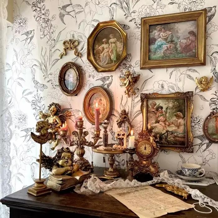 Vintage forêt style européen Relief vieilli cadre Photo maison et chez l'habitant décoration murale