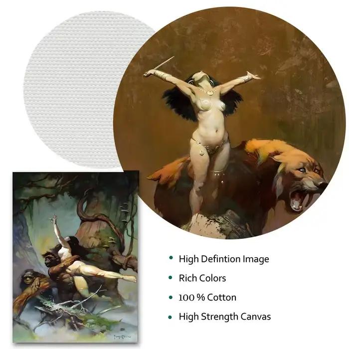 Cool f-frank f-frazetta Art peinture calligraphie HD toile affiche sans plis étanche tous les espaces décoration murale