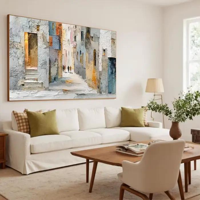 Peinture à l'huile abstraite 100% faite à la main sur toile