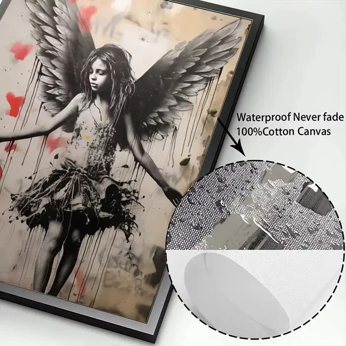 Pop Street Graffiti Art mural Banksy garçon fille avec ballon sur toile affiches et imprimés peinture pour salon décor à la maison cadeaux