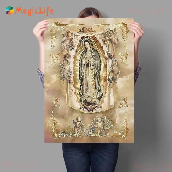 Toile d'art mural avec Portrait de Notre-Dame de Guadalupe