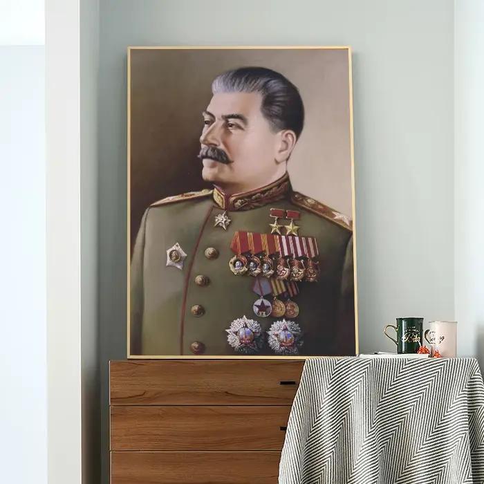 Célèbre russe Joseph Staline Portrait affiche et impression toile peinture rétro Figure mur Art pour salon décor à la maison Cuadros