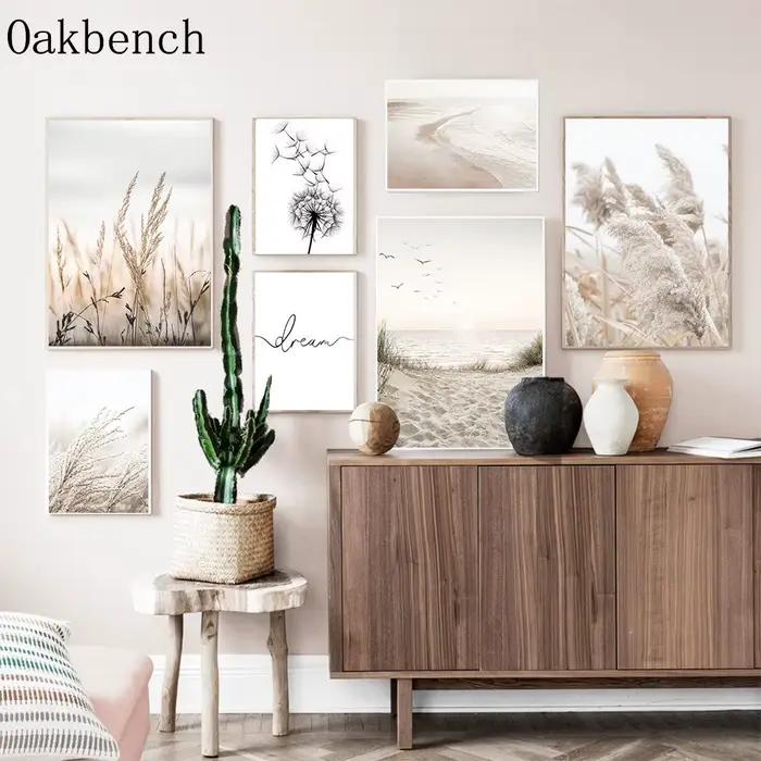 Affiche sur toile d'herbe séchée