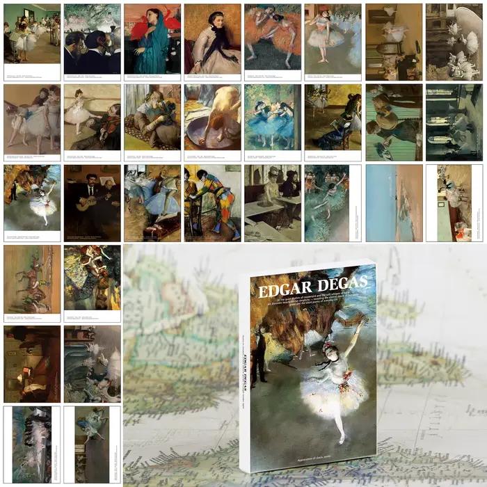 30 pièces/ensemble Edgar Degas peinture à l'huile carte postale-danseur de Ballet classique français