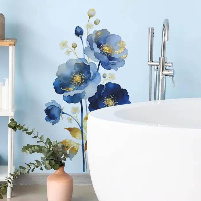 Autocollant mural décoratif simple pour embellir les murs intérieurs des salles de bain et des toilettes