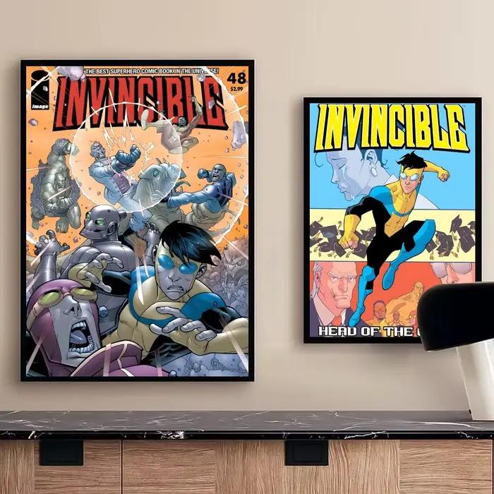 Affiche de bande dessinée de la série d'animation de super-héros I-Invincible-MT