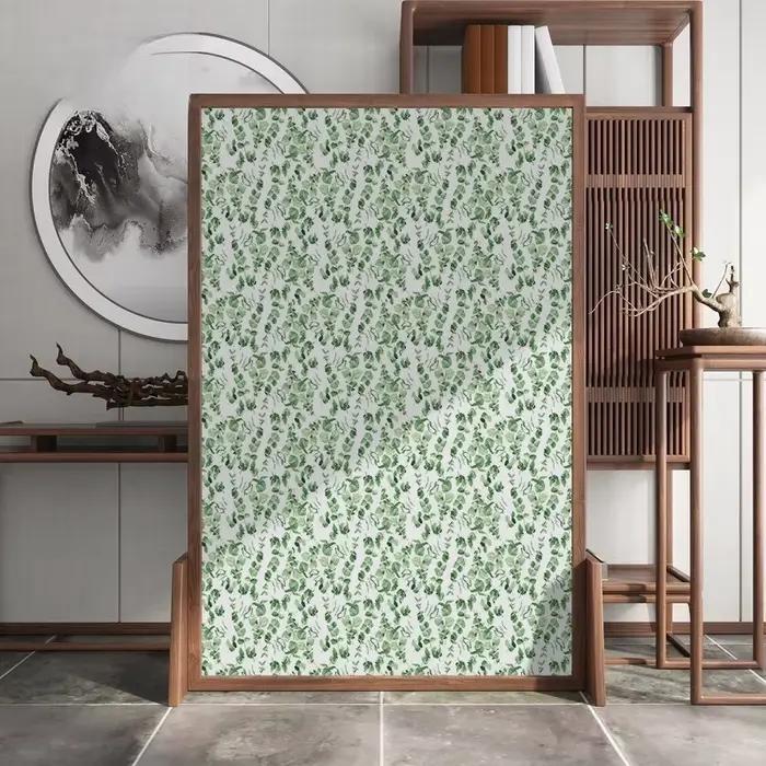 Papier peint adhésif pour mur-motif de fleurs orientales