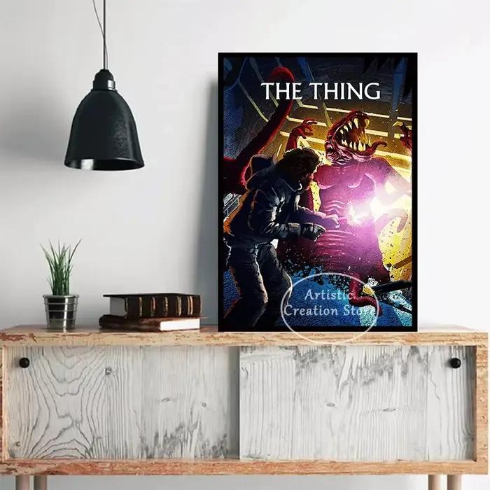 THE THING-Peinture sur toile de film d'horreur scientifique