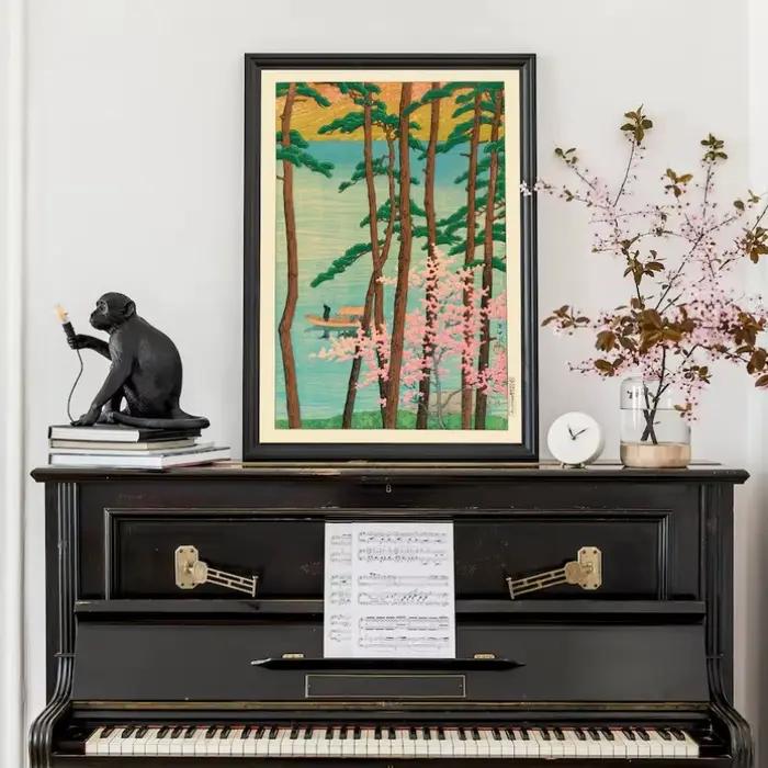 Kawase Hasui classique japonais bloc de bois paysage œuvre toile affiche imprimée océan montagne mur photos décor à la maison