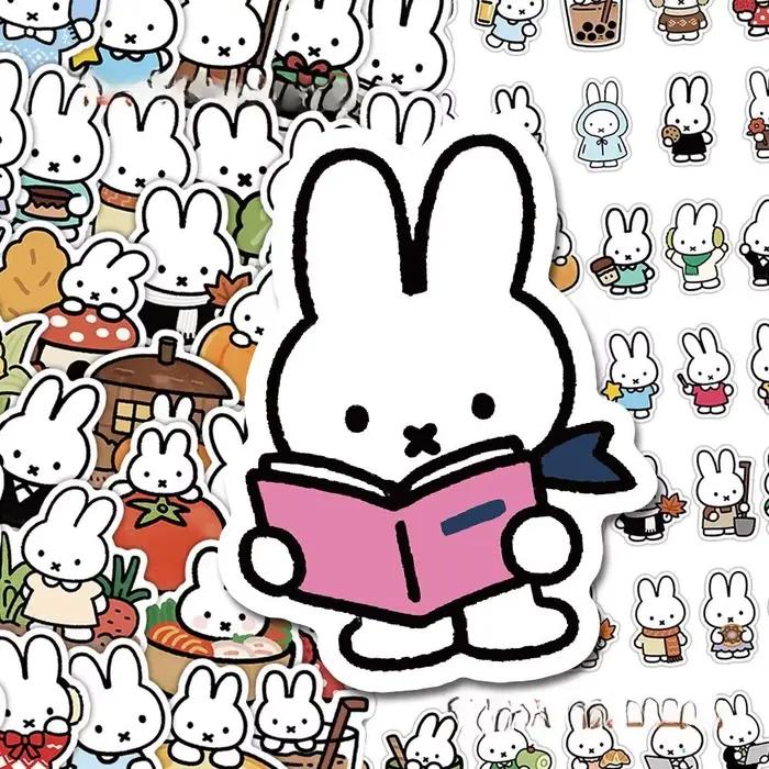 Autocollants décoratifs bidimensionnels créatifs et mignons à l'effigie de Miffy