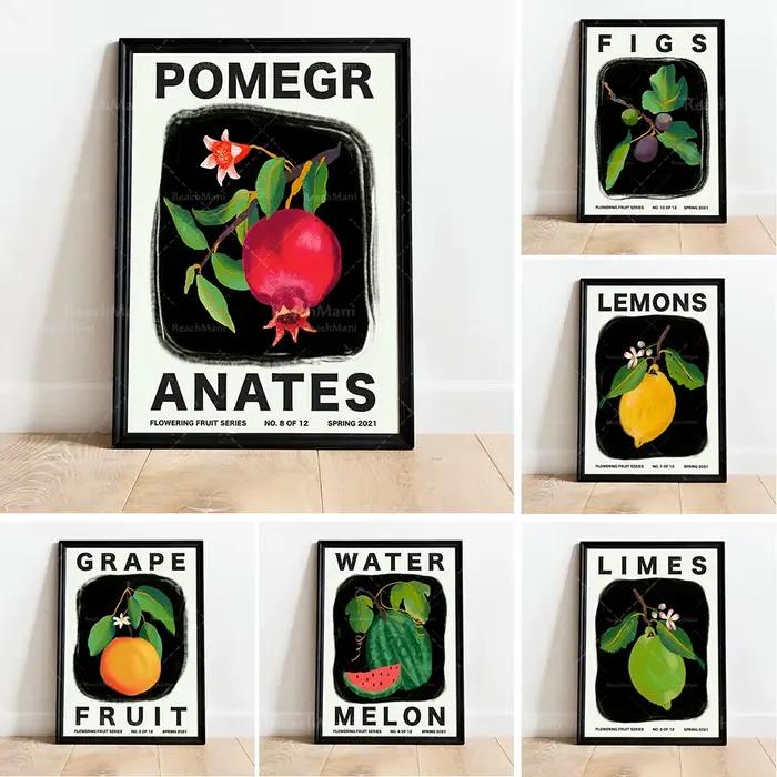 Peinture sur toile de fruits modernes