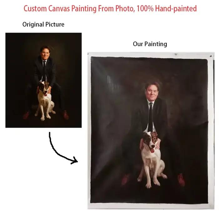 Chat de compagnie, peinture personnalisée d'image de chien