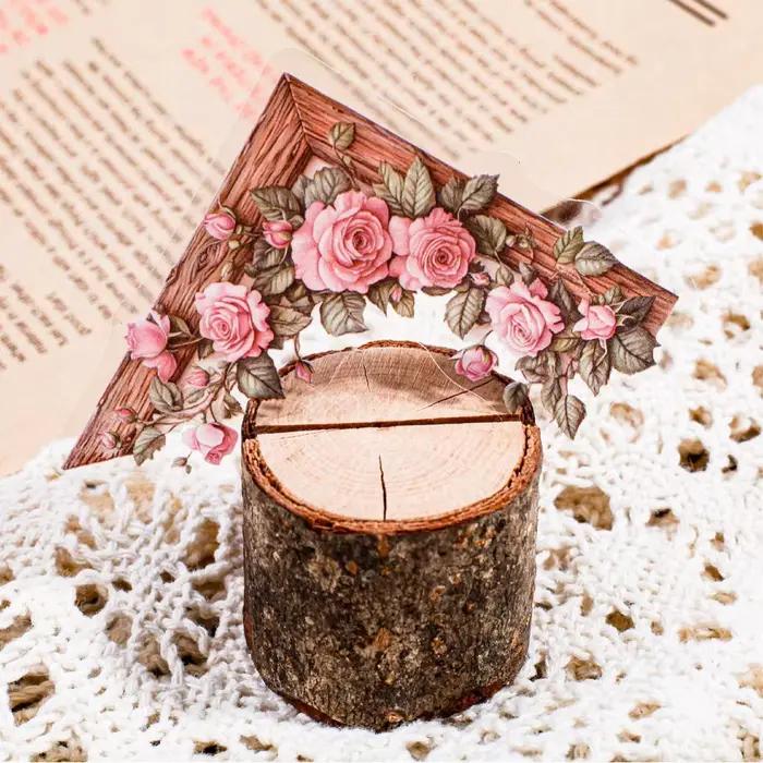 30 pièces fleurs coin autocollants PET autocollant paquet bricolage Journal décoration