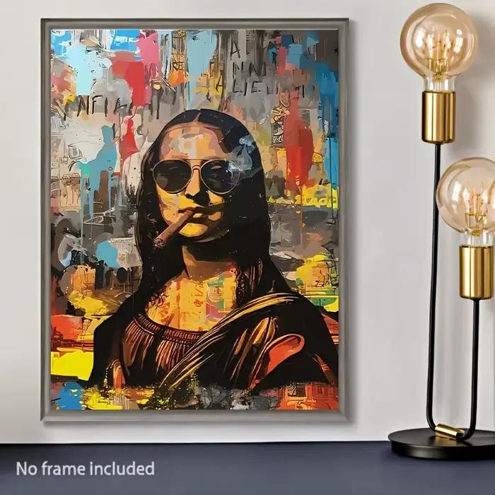 Peinture sur toile créative Mona Lisa sans cadre