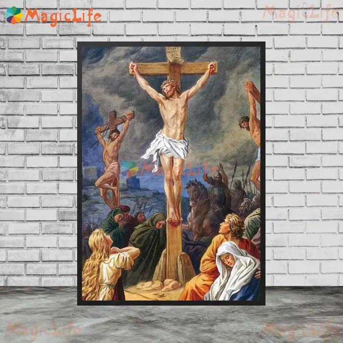 Peinture sur toile avec apogâts croisés