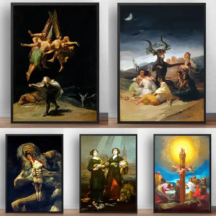 Affiche Vintage de Sabbat de Sorcières Francisco Goya