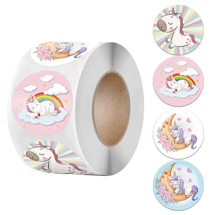 Autocollant licorne de dessin animé pour enfants