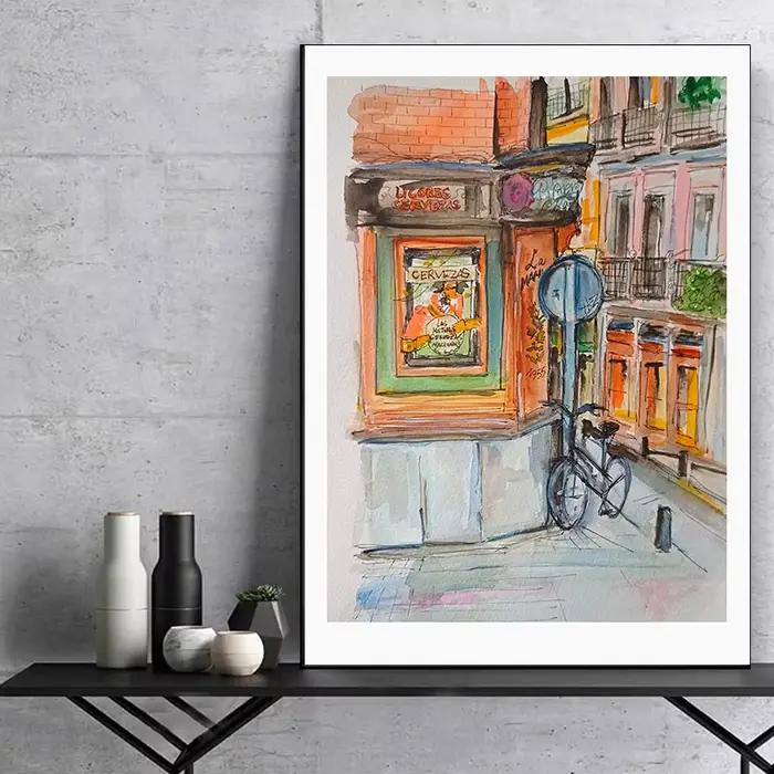Affiches d'illustration modernes de Madrid
