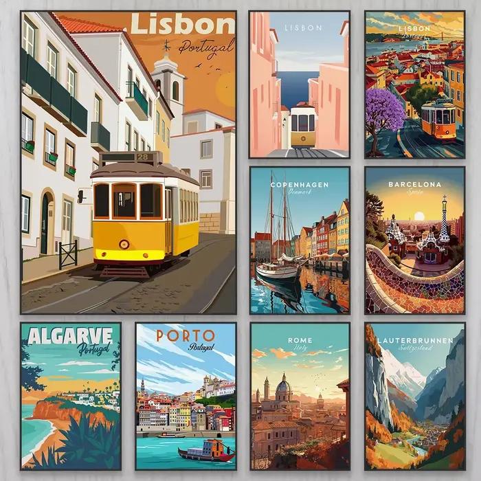 Affiche d'art mural de lisbonne