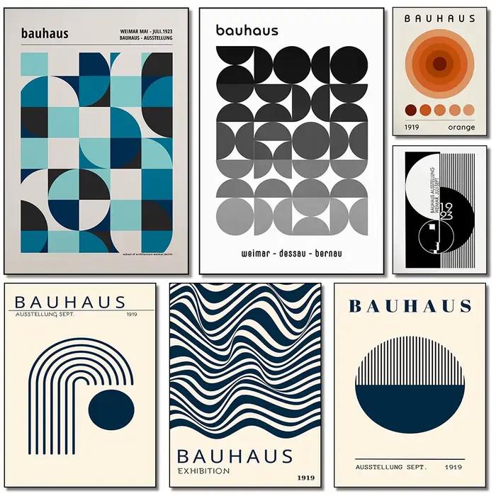 Affiche d'art géométrique moderne Bauhaus