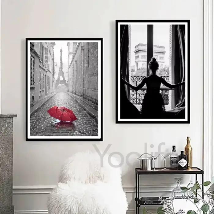 Affiche de photographie de paysage de ville de France