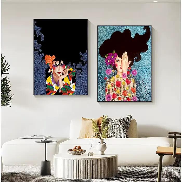 Peinture par numéros fille huile bricolage cadre coloriage par numéro Portrait photo décoration de la maison dessin sur toile Kits peints à la main
