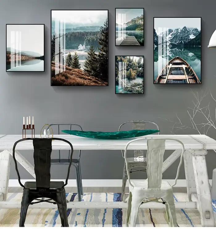 Affiche d'art mural de paysage naturel scandinave