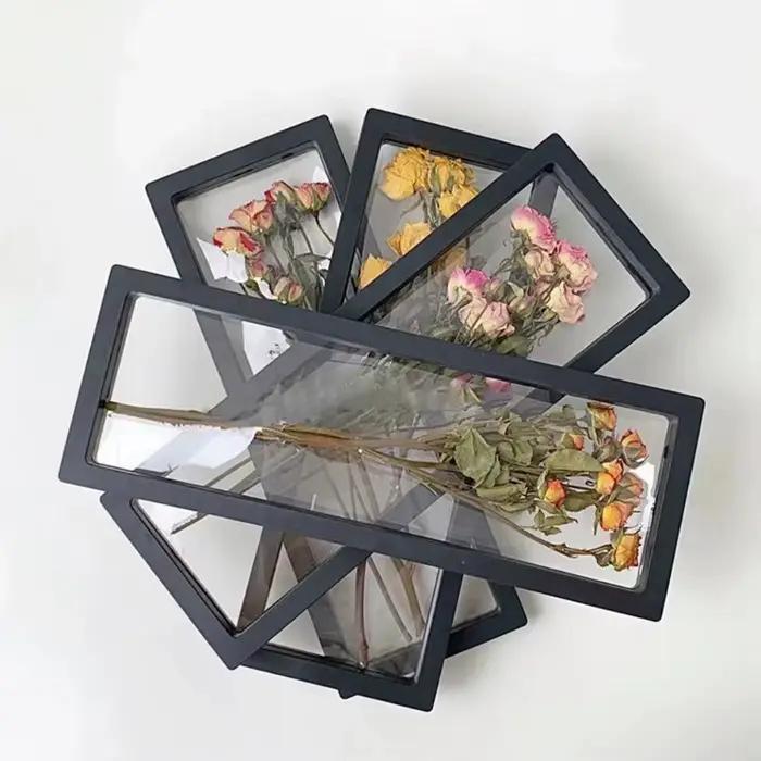 Nouveau Cadre Transparent boîte de rangement carré noir blanc