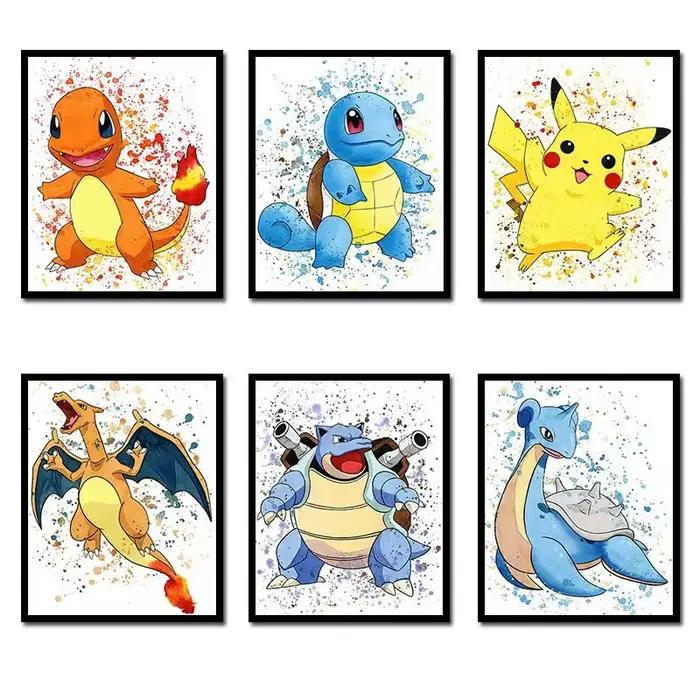 Peinture sur toile de dessin animé Pokemon