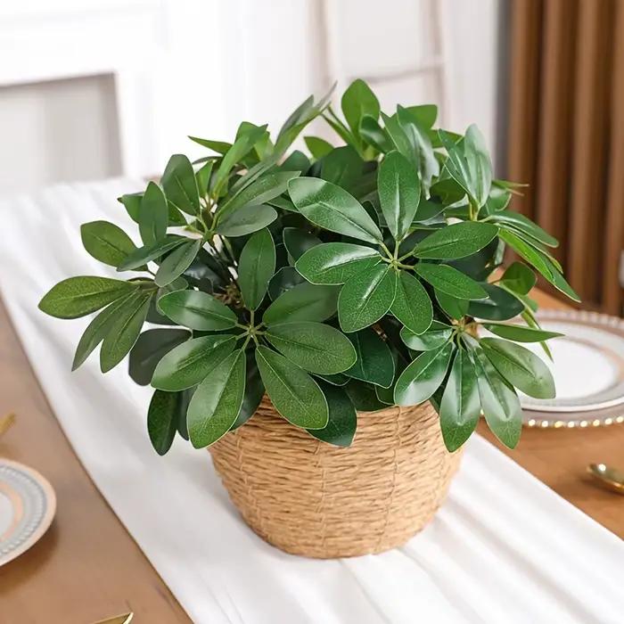 Plante artificielle | Feuilles artificielles avec tige, idéales pour la décoration du salon, de l'hôtel, de la fenêtre, du bureau, de la maison et de la chambre