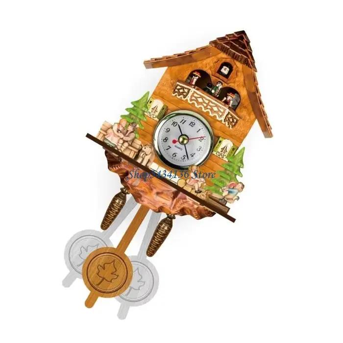 H7ED – horloge à coucou en bois artisanale