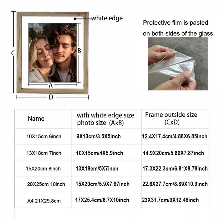Cadre Photo en bois personnalisé pour murs 10X15 15X20 20X25 A4