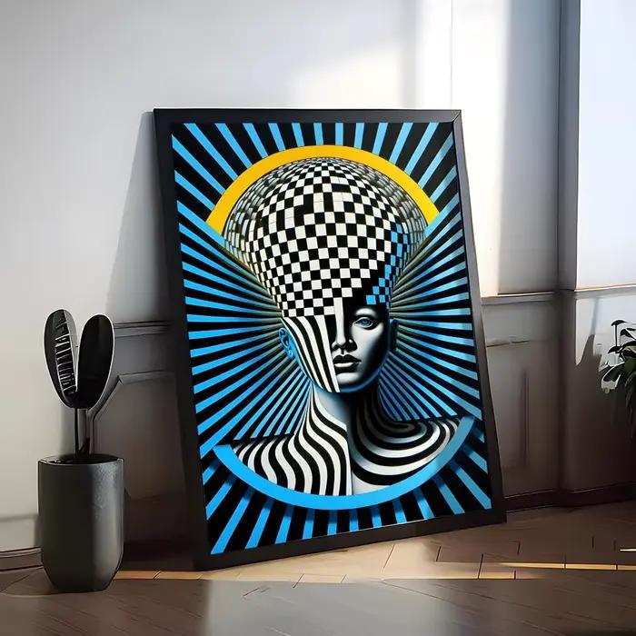Affiche d'art futuriste abstrait