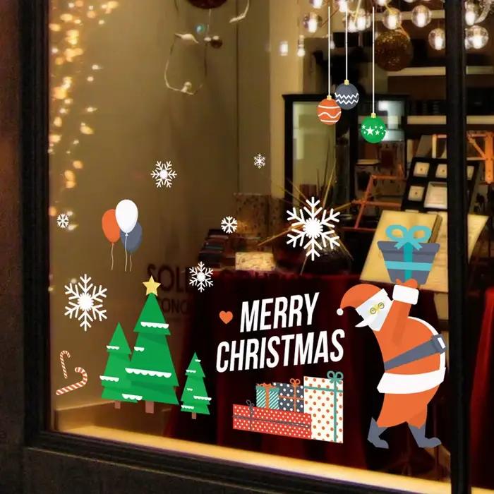 Autocollants muraux Joyeux Noël/Chaudes fêtes du Nouvel An