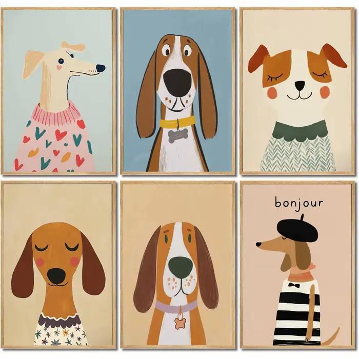 Affiche esthétique minimaliste pour chien