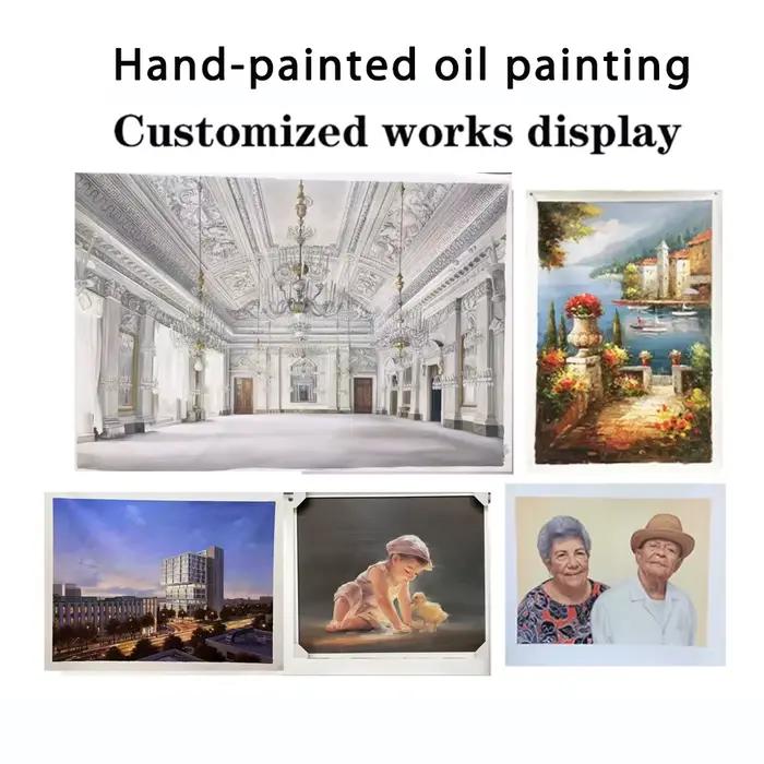 Peinture à l'huile personnalisée, Portrait peint à la main, Coutumes abstraites, Paysage d'animaux, Art mural, Décoration de bur